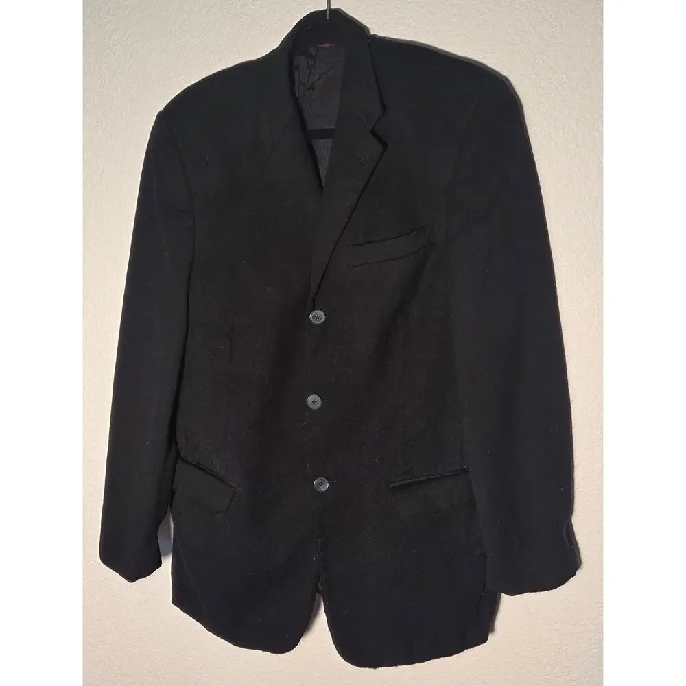 Classic Pierre Cardin Men's Black Suit Jacket Blazer